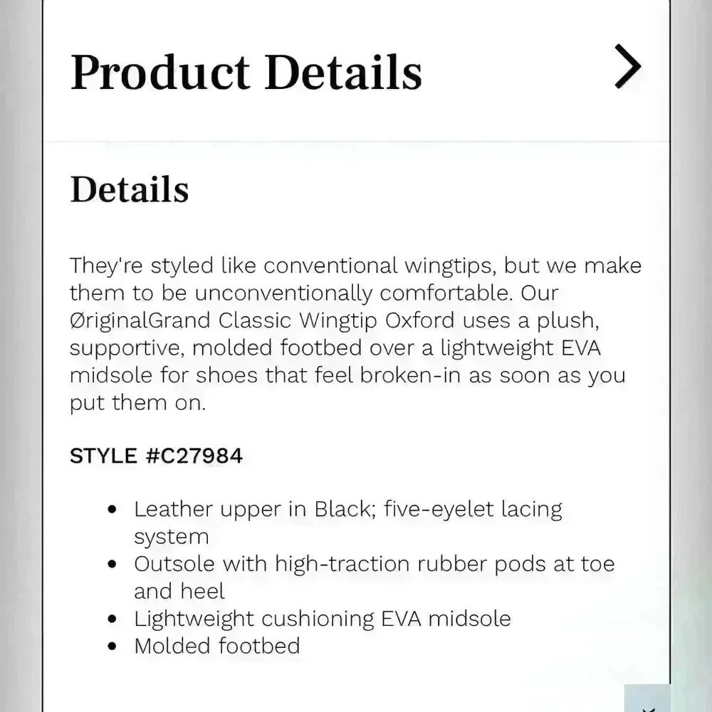 👞Cole Haan Men’s Black Leather Wingtip Oxfords 👞 - Picture 5 of 5